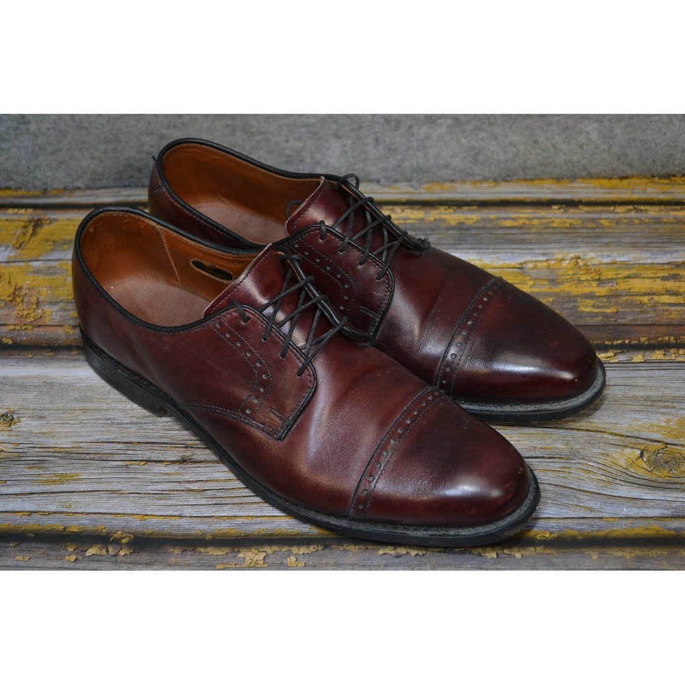 Allen Edmonds Clifton Shoes Mens 9 D Brown Leather Cap Toe Derby Dress USA